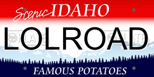 LOLROAD Idaho License Plate