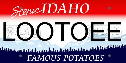 LOOTOEE Idaho License Plate
