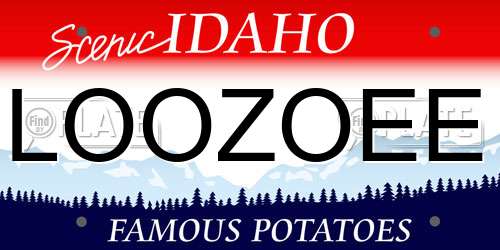 LOOZOEE Idaho License Plate