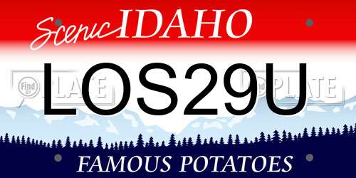 LOS29U Idaho License Plate
