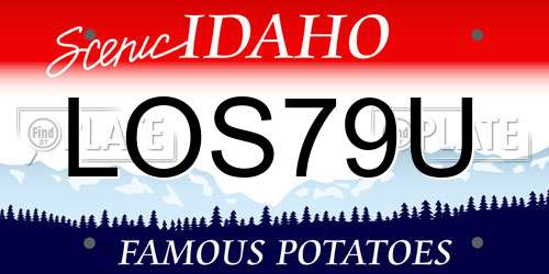 LOS79U Idaho License Plate