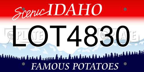 LOT4830 Idaho License Plate