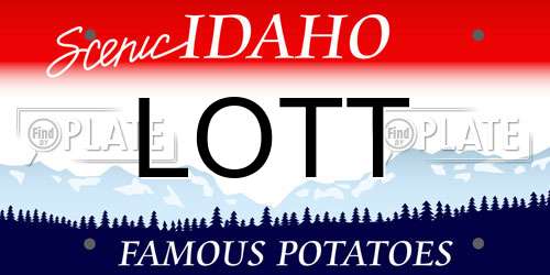 LOTT Idaho License Plate