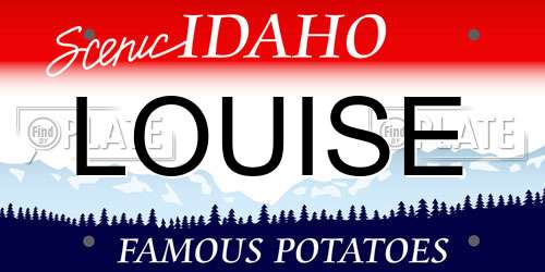 LOUISE Idaho License Plate