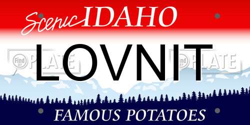 LOVNIT Idaho License Plate