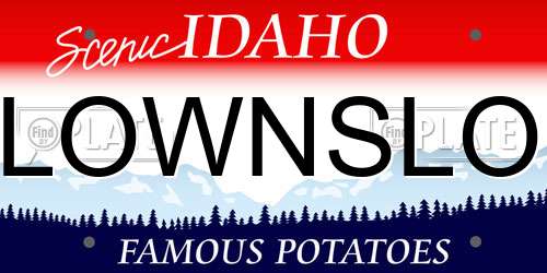 LOWNSLO Idaho License Plate