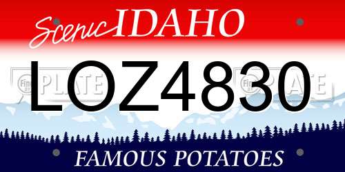 LOZ4830 Idaho License Plate