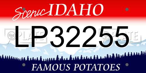 LP32255 Idaho License Plate