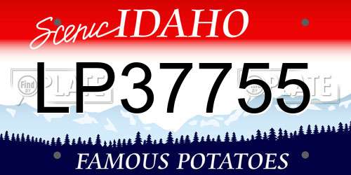 LP37755 Idaho License Plate