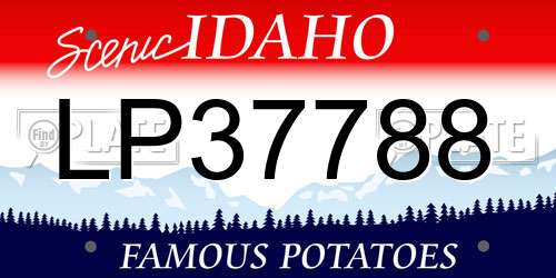LP37788 Idaho License Plate