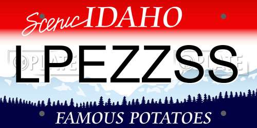 LPEZZSS Idaho License Plate