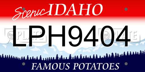 LPH9404 Idaho License Plate