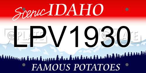 LPV1930 Idaho License Plate