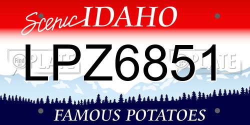 LPZ6851 Idaho License Plate