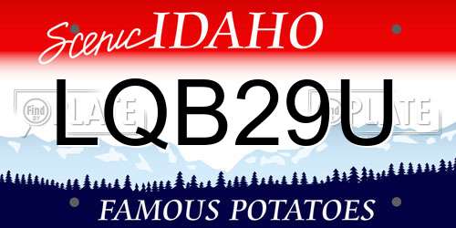 LQB29U Idaho License Plate