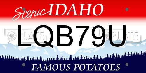 LQB79U Idaho License Plate