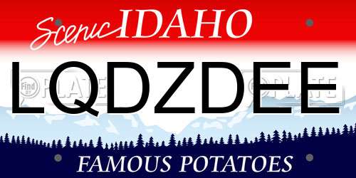 LQDZDEE Idaho License Plate