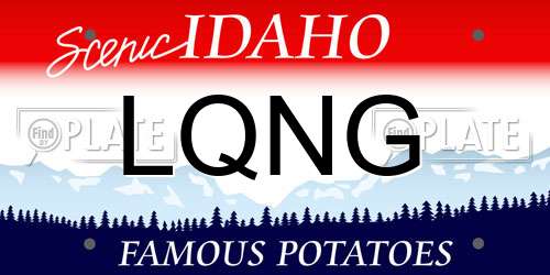 LQNG Idaho License Plate