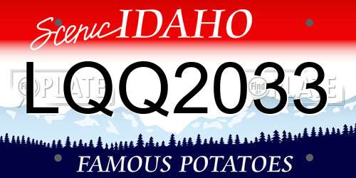 LQQ2033 Idaho License Plate