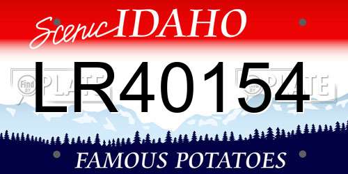 LR40154 Idaho License Plate