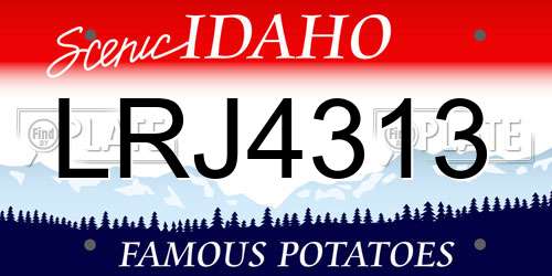LRJ4313 Idaho License Plate