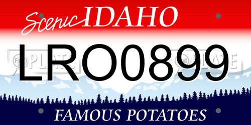 LRO0899 Idaho License Plate