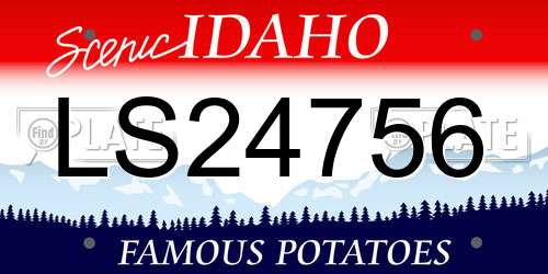 LS24756 Idaho License Plate