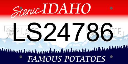 LS24786 Idaho License Plate