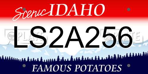 LS2A256 Idaho License Plate