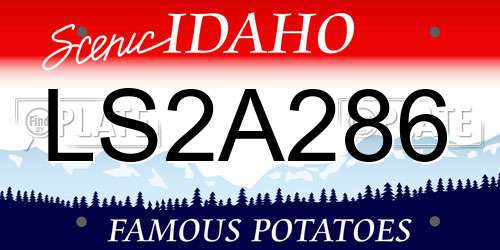 LS2A286 Idaho License Plate