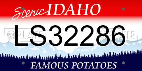 LS32286 Idaho License Plate