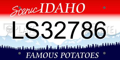 LS32786 Idaho License Plate