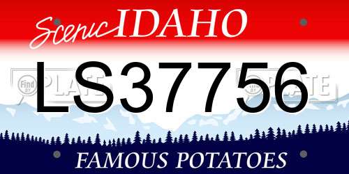 LS37756 Idaho License Plate