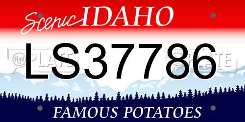 LS37786 Idaho License Plate