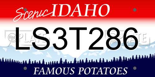 LS3T286 Idaho License Plate