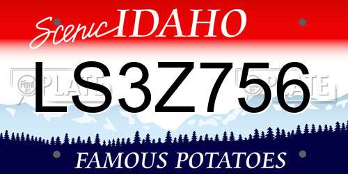 LS3Z756 Idaho License Plate