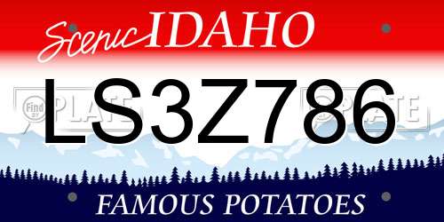 LS3Z786 Idaho License Plate