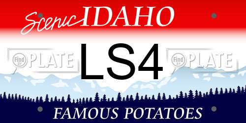 LS4 Idaho License Plate