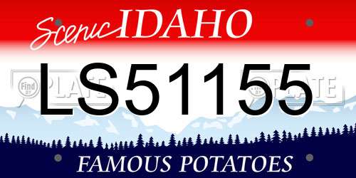 LS51155 Idaho License Plate