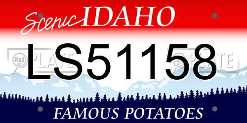 LS51158 Idaho License Plate