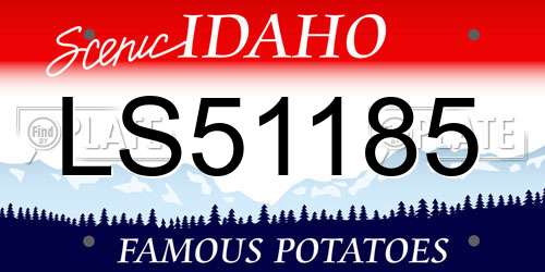 LS51185 Idaho License Plate