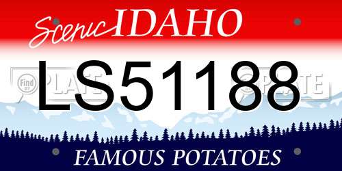 LS51188 Idaho License Plate