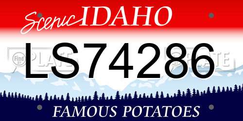 LS74286 Idaho License Plate