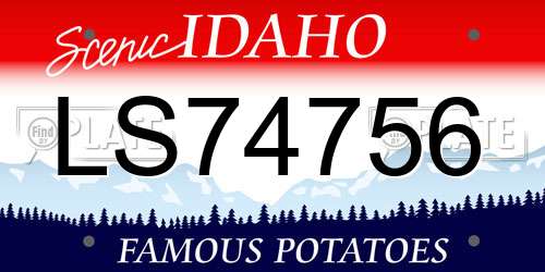 LS74756 Idaho License Plate