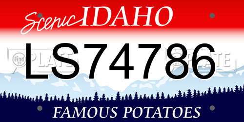 LS74786 Idaho License Plate