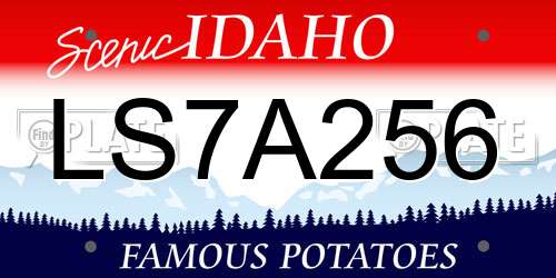 LS7A256 Idaho License Plate