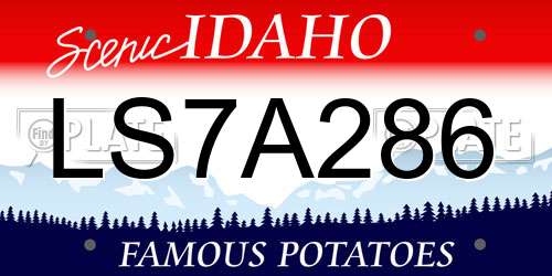 LS7A286 Idaho License Plate
