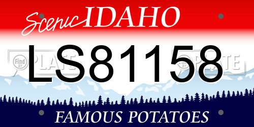 LS81158 Idaho License Plate