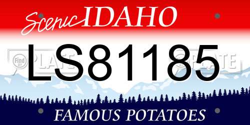 LS81185 Idaho License Plate