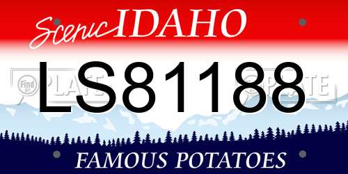 LS81188 Idaho License Plate